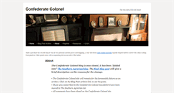 Desktop Screenshot of confederatecolonel.com